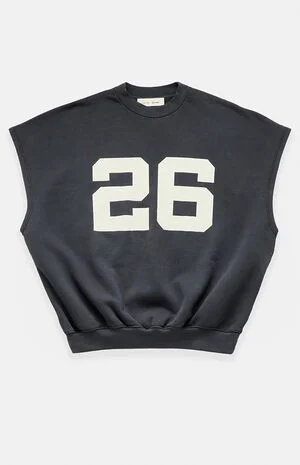 Iron Gray Relaxed Fleece Cutoff Sweatshirt image number 1