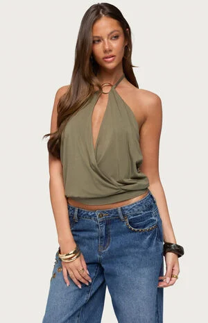 Metta Cutout Halter Top image number 1
