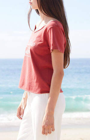 Red Southside Guitars Off-The-Shoulder Top image number 3