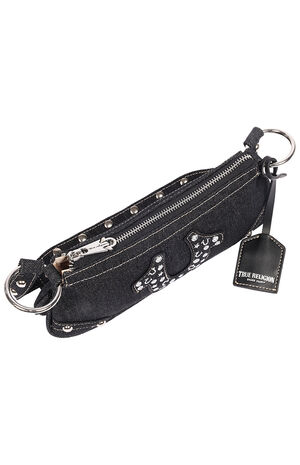 Horseshoe Black Denim Shoulder Bag image number 6