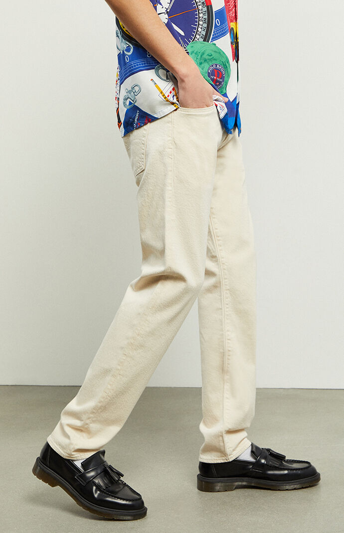 Tan Slim Taper Jeans