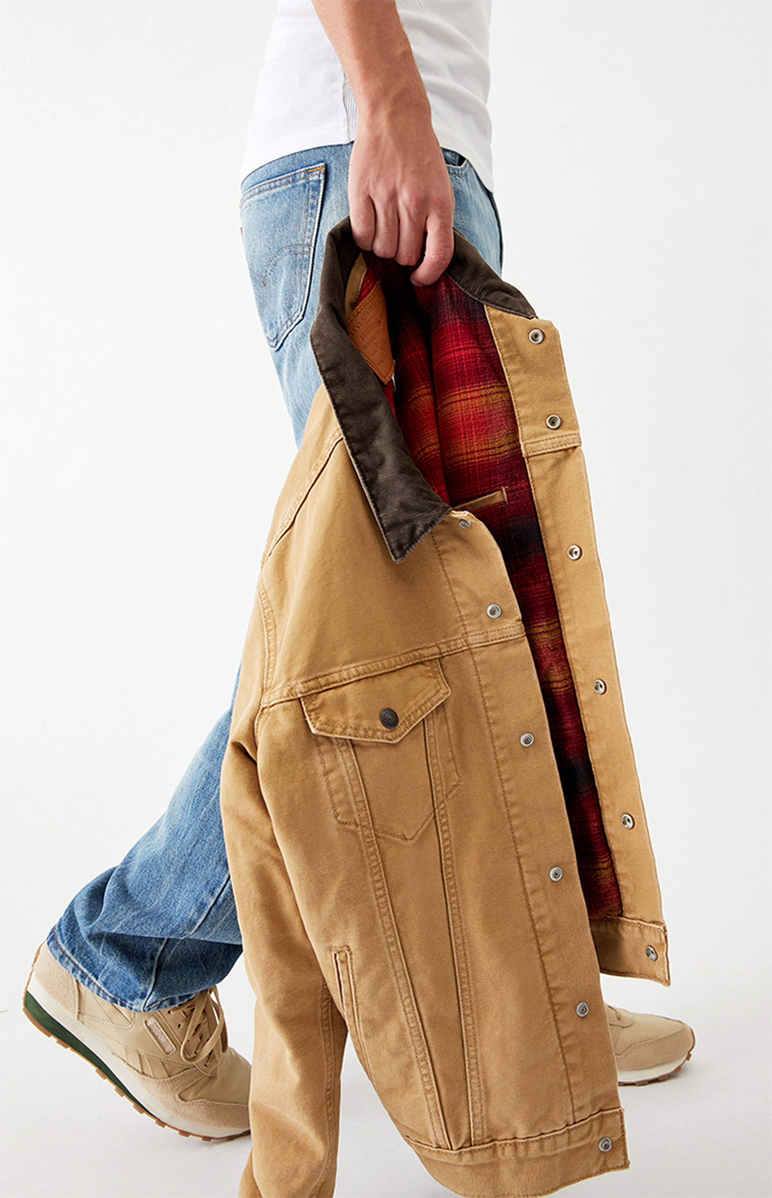 Levi's Khaki Lined Denim Jacket PacSun