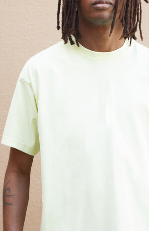 Pale Green Vintage Wash Heavyweight Cropped Boxy T-Shirt image number 3