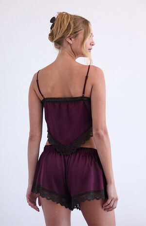 Pointed Lace Pajama Tank Top image number 4