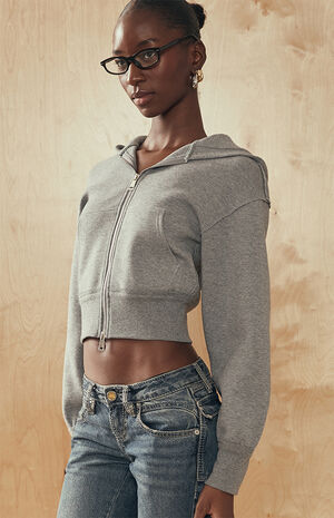 The Sami Zip Up Cropped Hoodie image number 3