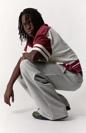 Heather Grey Fleece Ultra Baggy Sweatpants image number 5