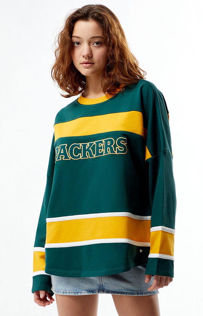 WILD COLLECTIVE NFL Wild Collective x PacSun Green Bay Packers Crew Neck Oversized Sweatshirt