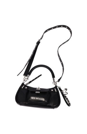 Black Moto Charm Shoulder Bag image number 8