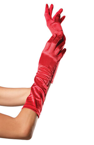 Satin Elbow Length Gloves image number 1