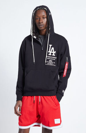 LA Dodgers x Alpha Industries Quarter-Zip Hoodie image number 1