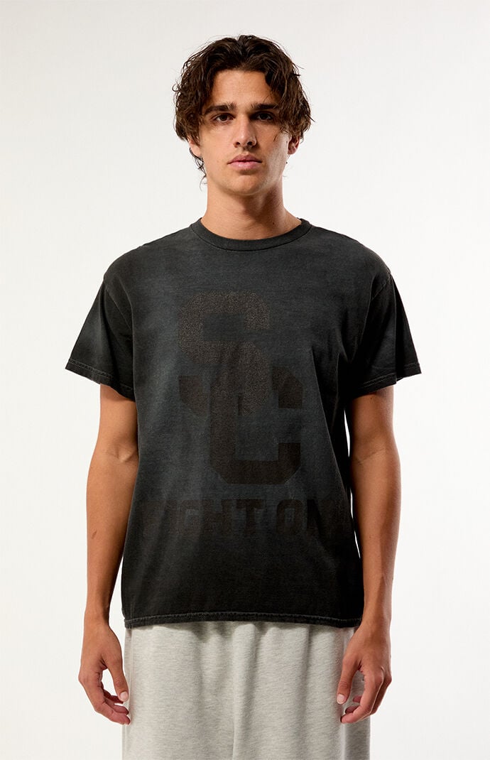 Men's USC Trojans Washed T-Shirt in Washed Black - Size XL