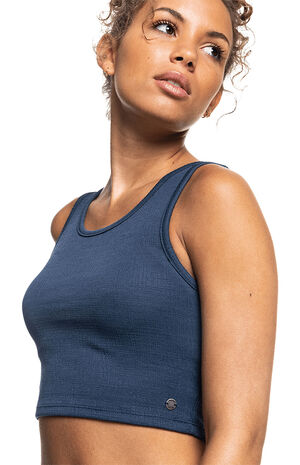 Indigo Blue Good Keepsake Crop Tank Top Indigo Blue Good Keepsake Crop Tank Top image number 3