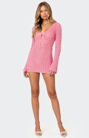 Brie Cut Out Crochet Mini Dress image number 1