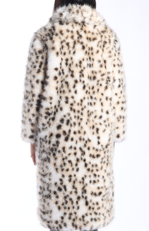 Pepper Snow Leopard Faux Fur Coat image number 3