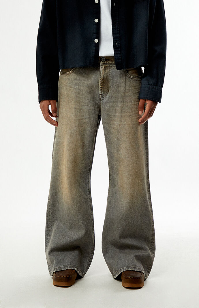 Pacsun Bennett Baggy Flare Jeans Gray Tint | Pacsun
