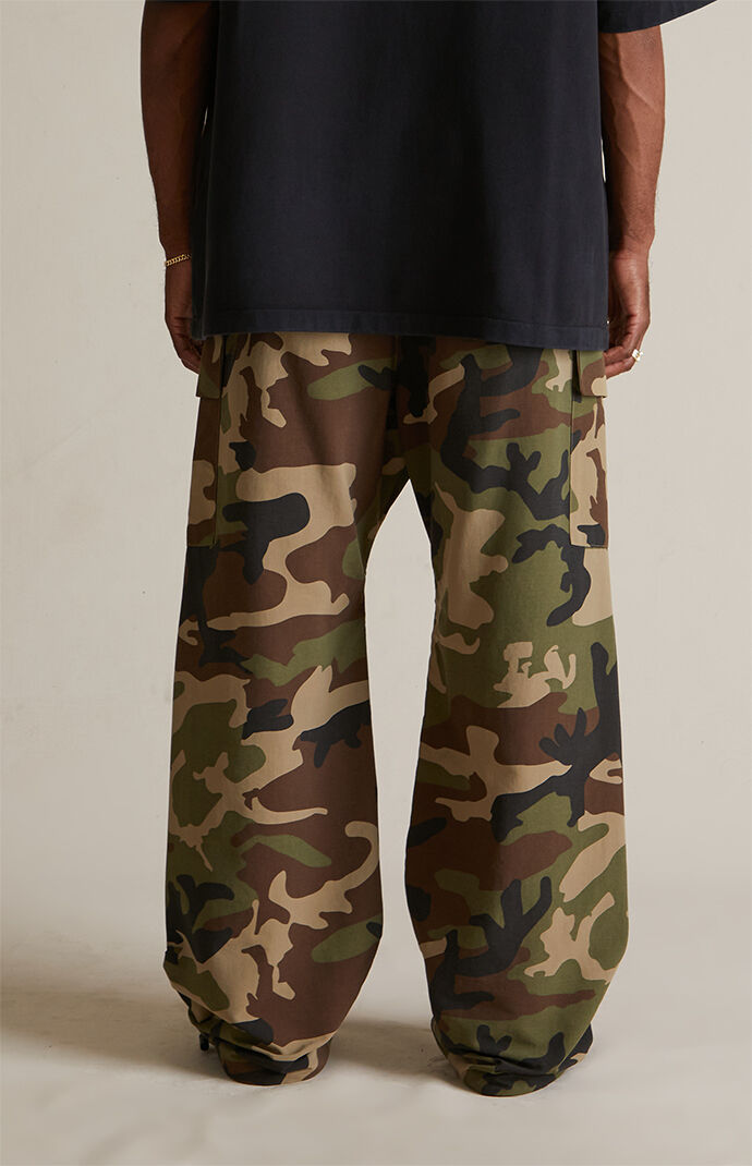 Fear of God Essentials Woodland Camo Nylon Field Pants | PacSun