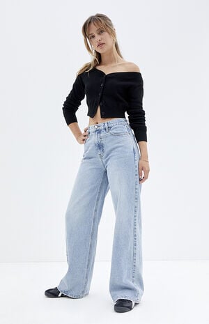 Cali Light Indigo Baggy Boyfriend Jeans image number 2