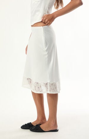 Aimee Satin Midi Skirt image number 3