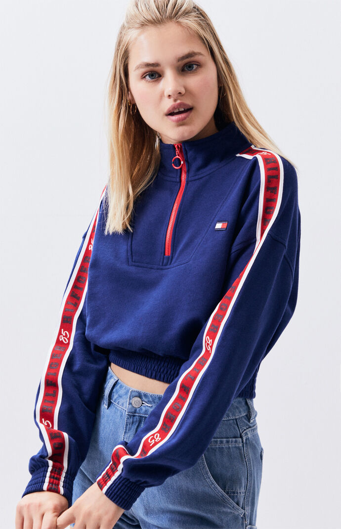 Download Tommy Hilfiger Mock Neck Cropped Sweatshirt | PacSun