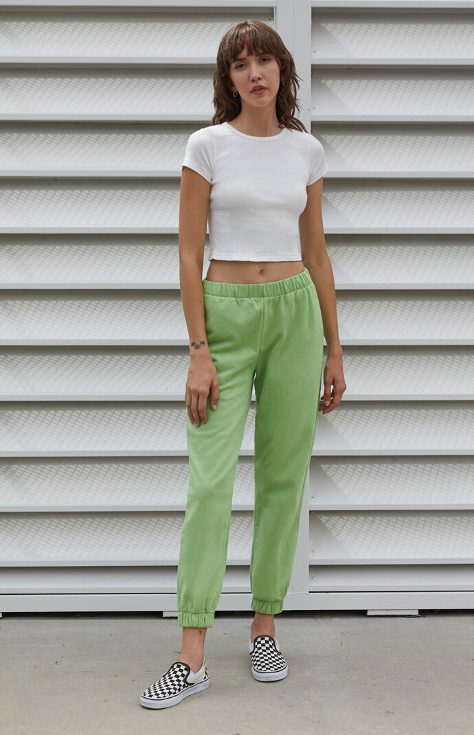 lime green sweatpants womens