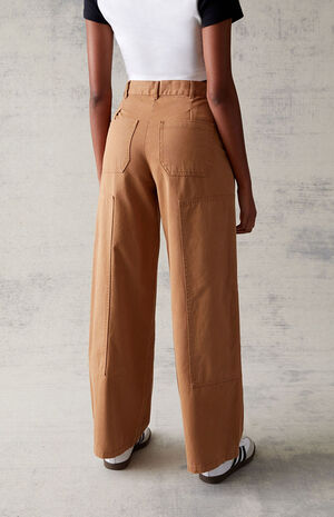 Brown Wide Leg Trousers image number 4
