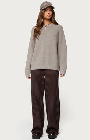 Lavonne Oversized Knit Raglan Sweater image number 4