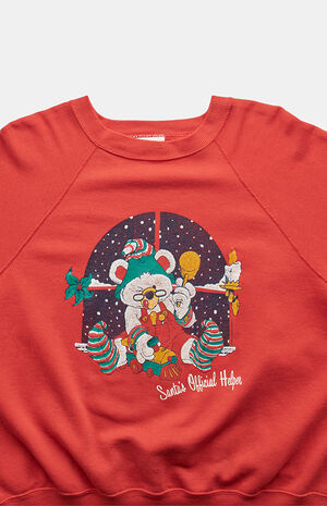 80s Santa Official Helper Crew Neck Sweatshirt image number 3