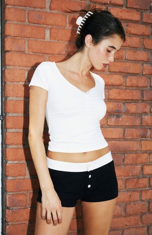 Thick Ribbed Boyshorts image number 1