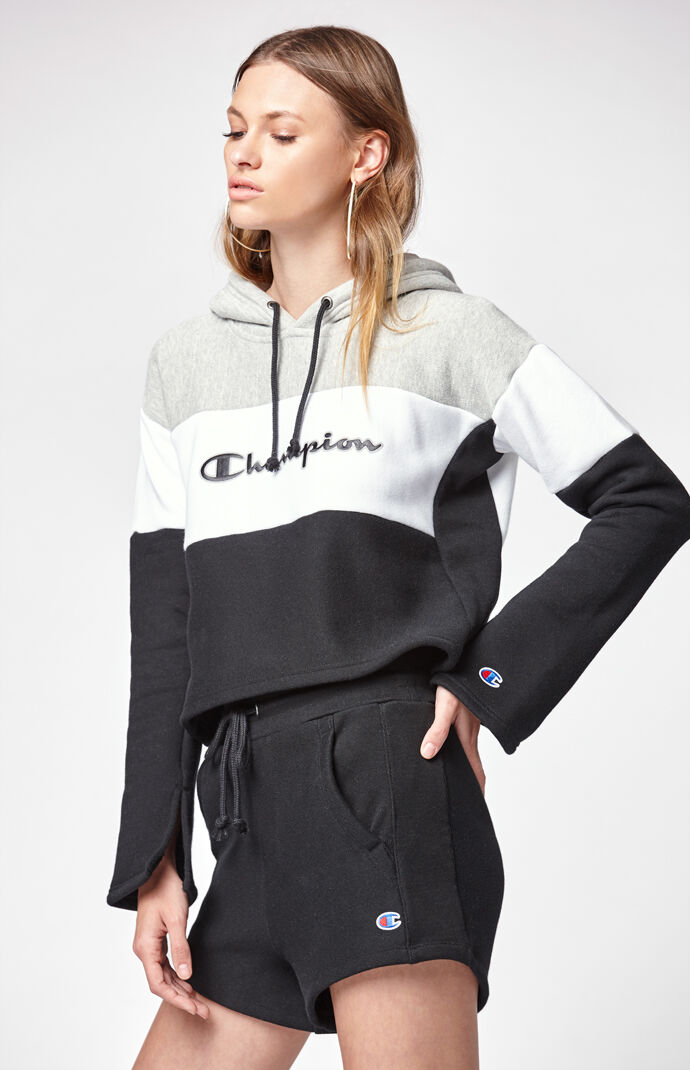 Womens champion crop top hoodie