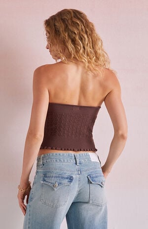 Ariella Pointelle Stitch Tube Top image number 4