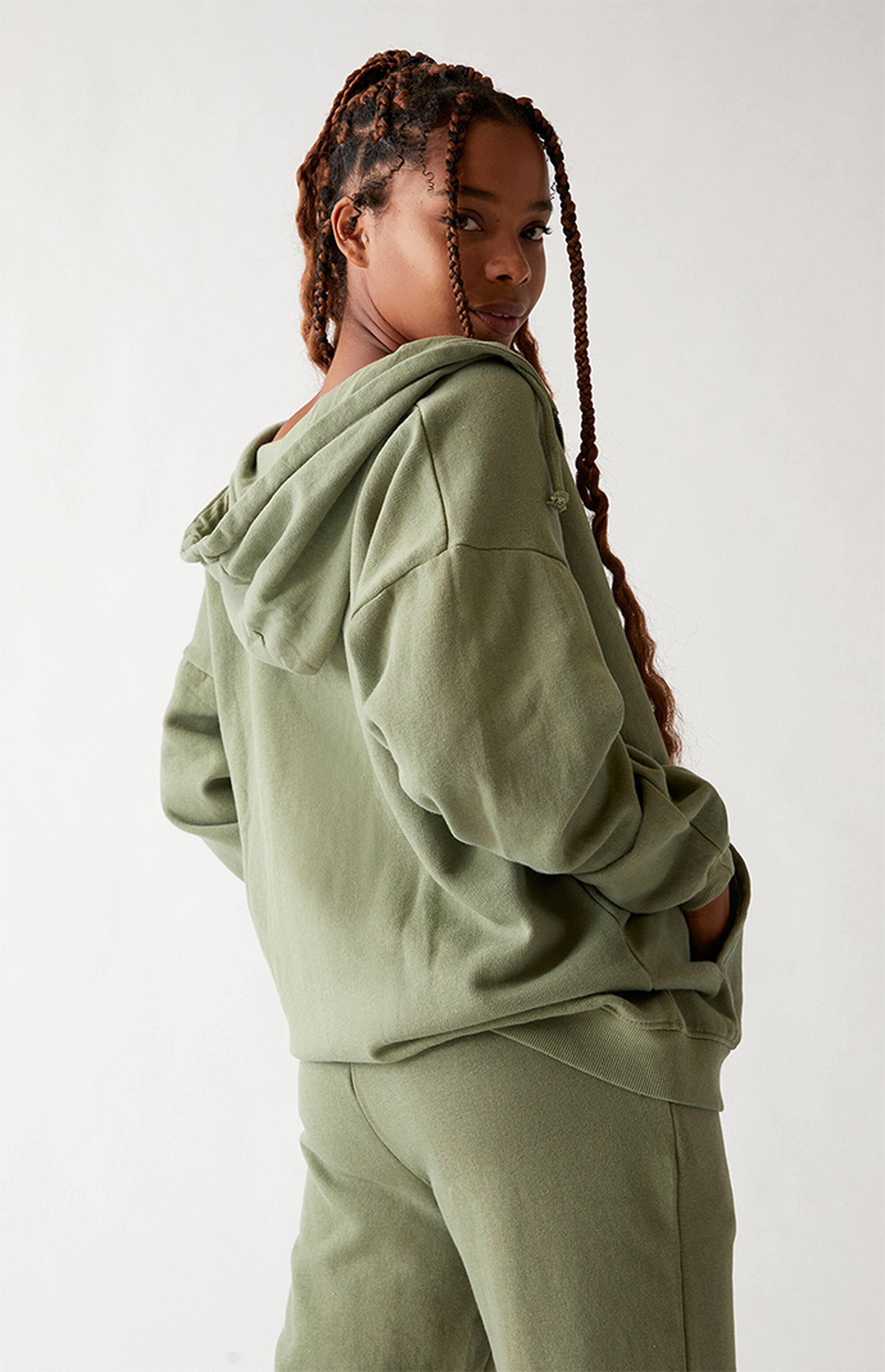 mid length packable down jacket