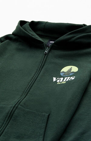 Kids Full Zip Checkerboard Mountain Hoodie image number 3