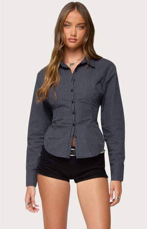 Lisbet Checkered Button Up Shirt image number 1
