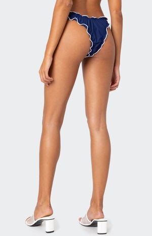 Golden Ruffle Edge Bikini Bottom image number 4