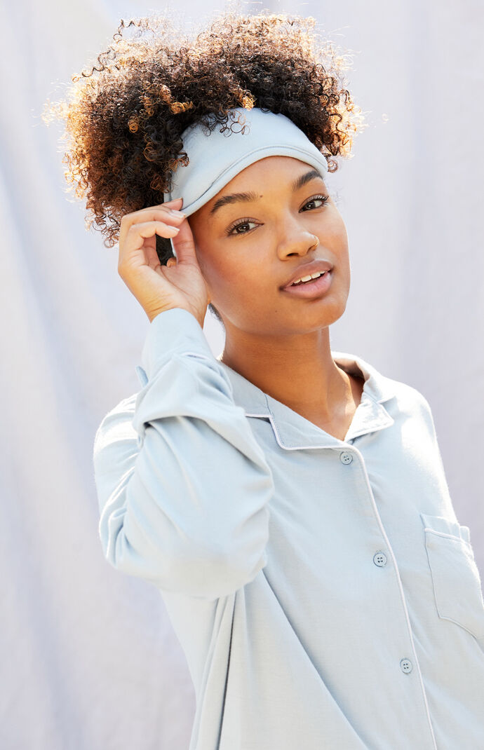 Eye Mask & Long Sleeve Pajama Set