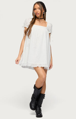 Sepid Striped Cotton Mini Dress image number 4