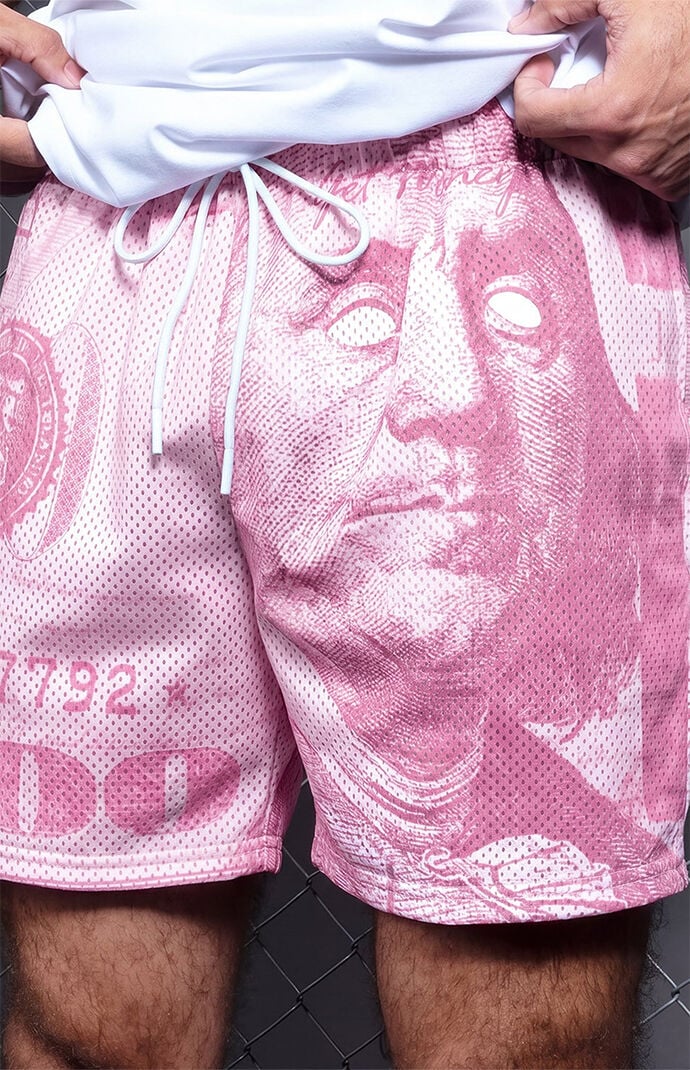HASTAMUERTE Pink Bucks Mesh Shorts