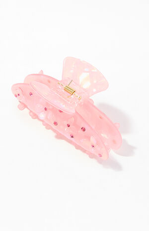 Pink Flower Hair Claw Clip image number 2