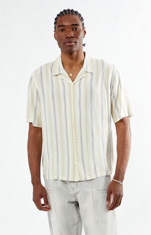 Striped Oversized Camp Shirt