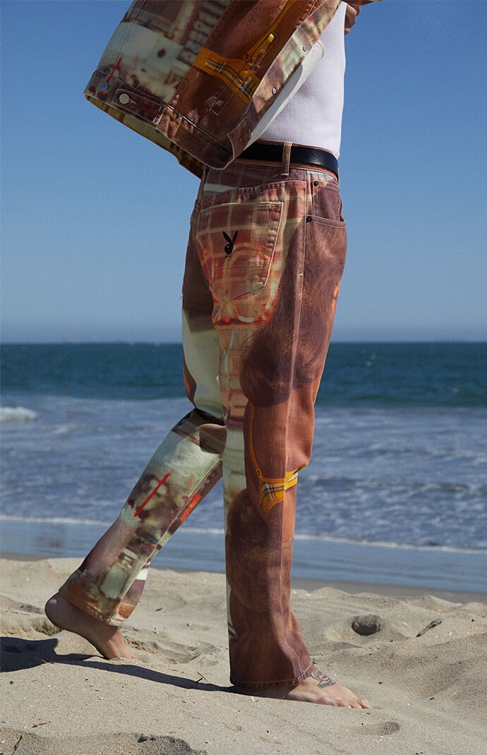 Vintage All Over Print Jeans