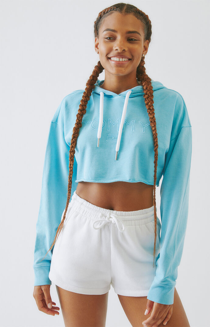 Tommy Hilfiger Crop Logo Hoodie at PacSun.com