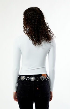 Gianna Plunge V-Neck Long Sleeve Top image number 5