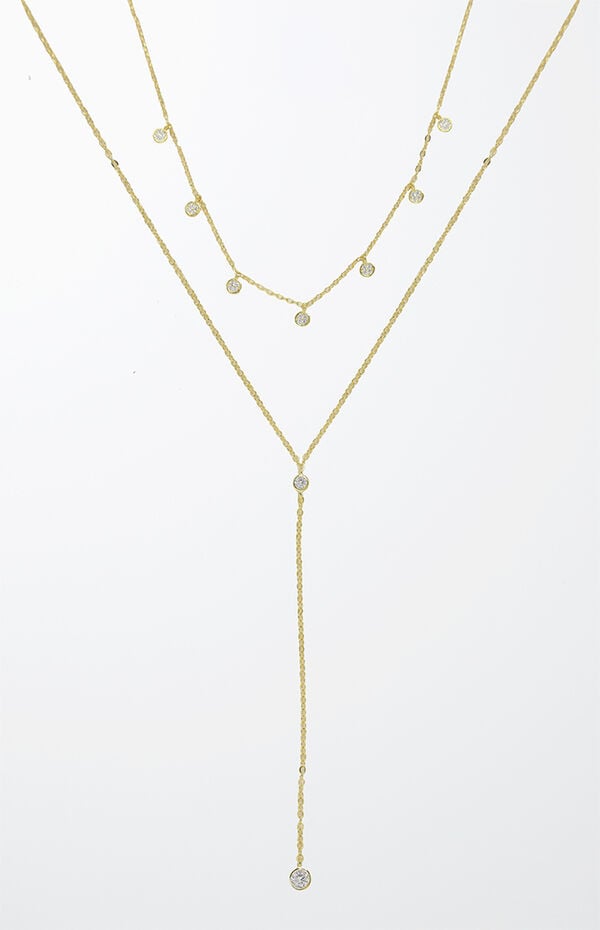 Ettika Simplistic Crystal Layered Necklace