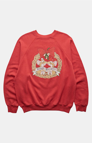 80s Happy Holidays Mice Crew Neck Sweatshirt image number 1
