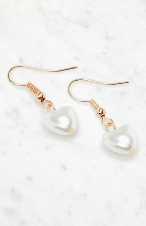 Pearl Heart Earrings image number 2