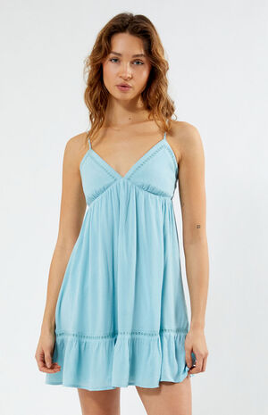 Trim V-Neck Babydoll Dress image number 1