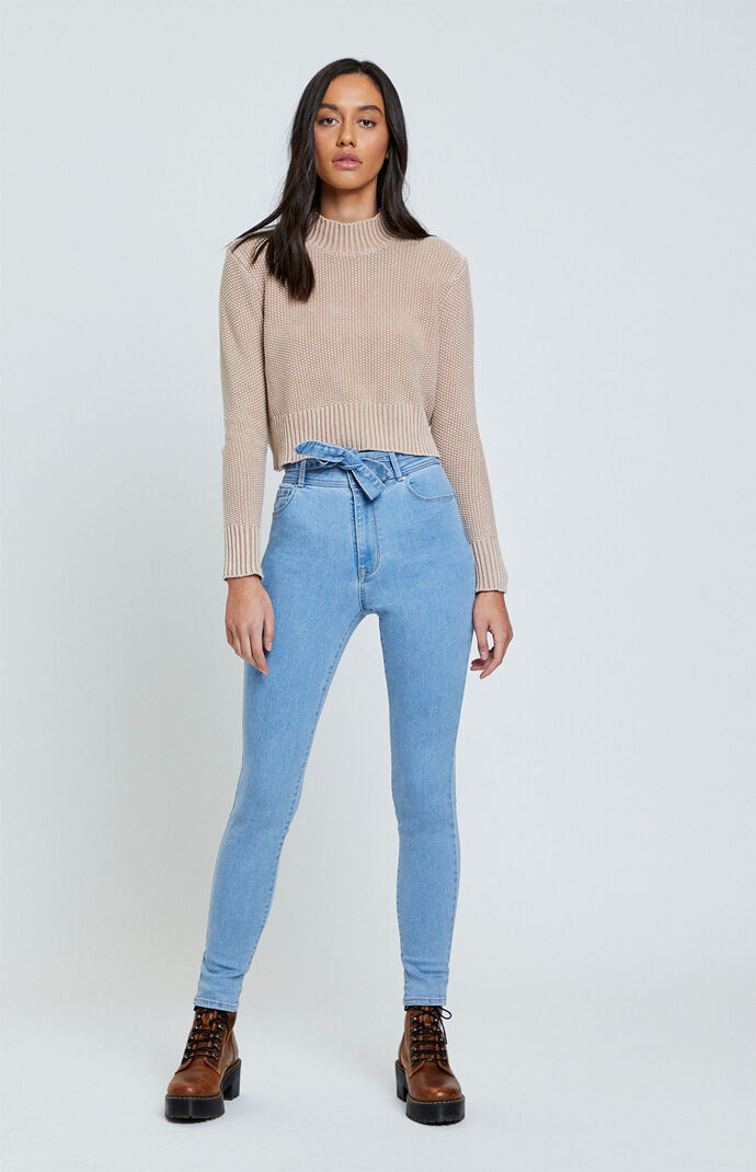 Nina Blue Super High Waisted Jeggings