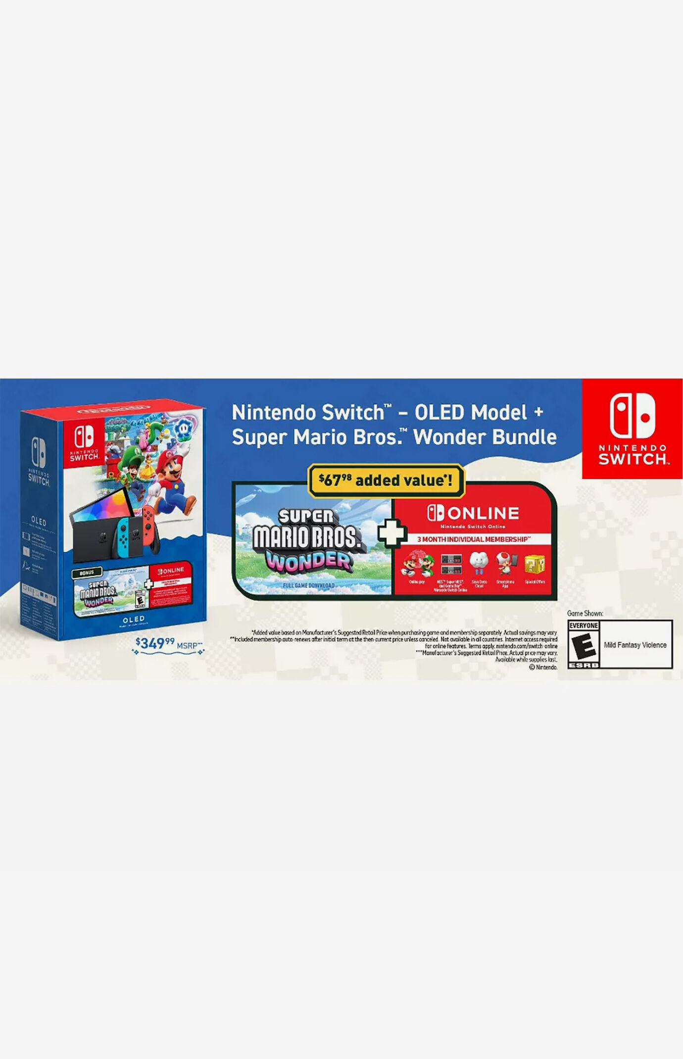 Nintendo Switch OLED Model Super Mario Bros. Wonder Bundle | Pacsun