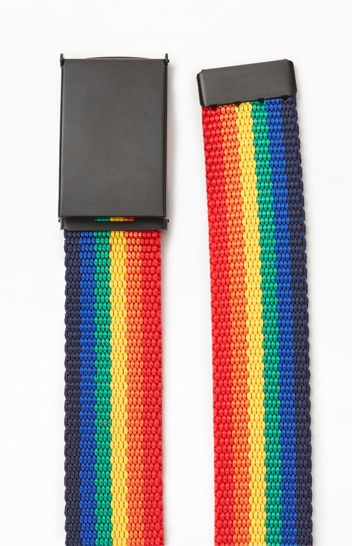 Rainbow Webbed Belt