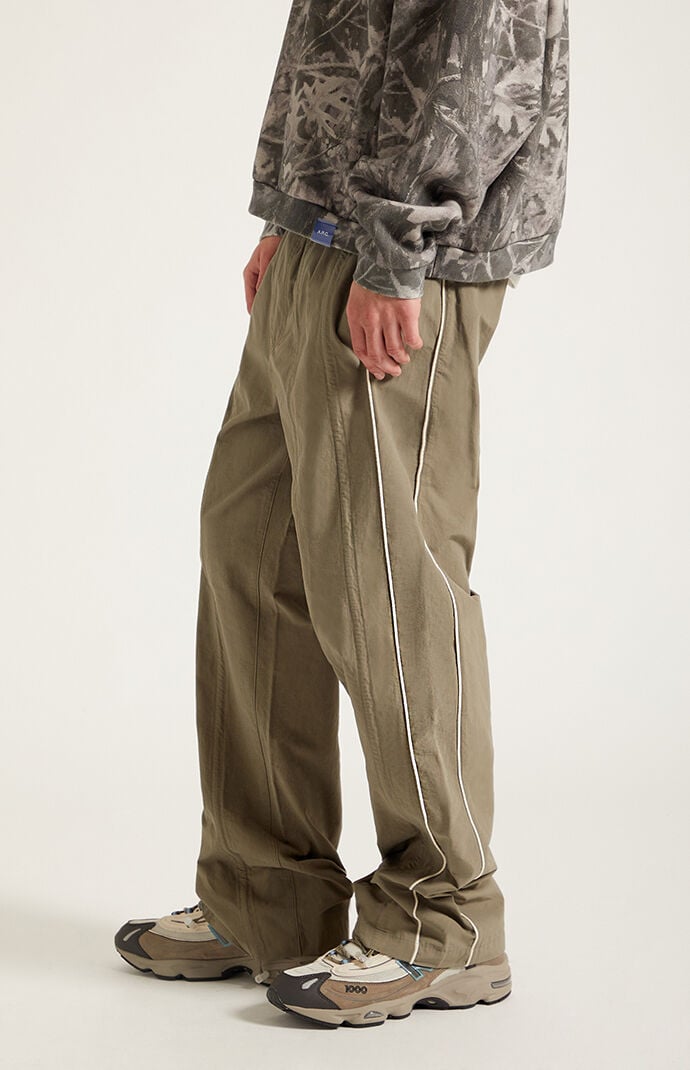 Pacsun Olive Bolton Baggy Track Pants